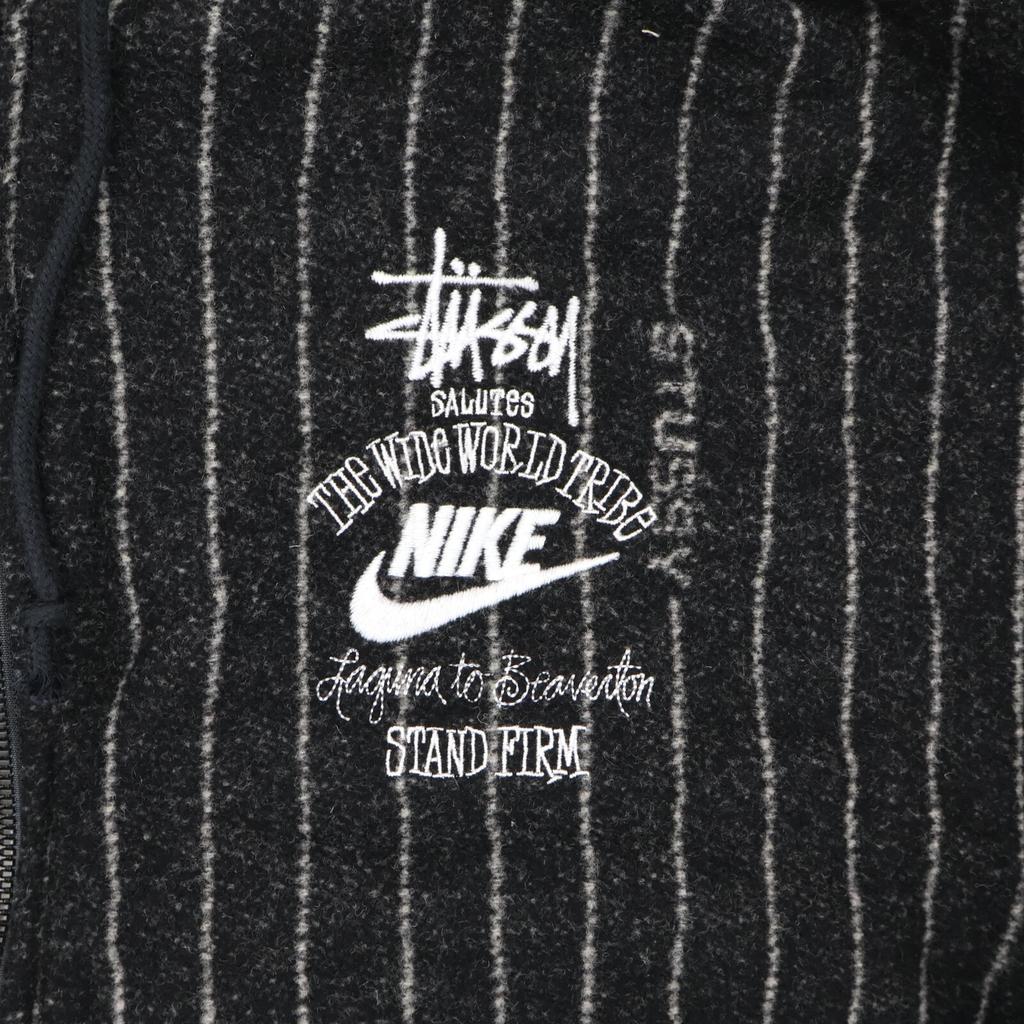 Stussy Nike Striped Wool Jacket Black