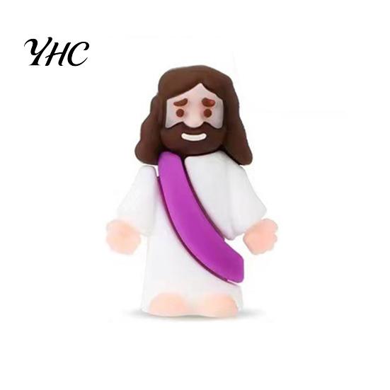 PVC Jesus Figure 12/48Pcs Mini Figurine Savior Model Statue Sculpture Desktop Decoration Easter Ornament Christmas Festival Gift
