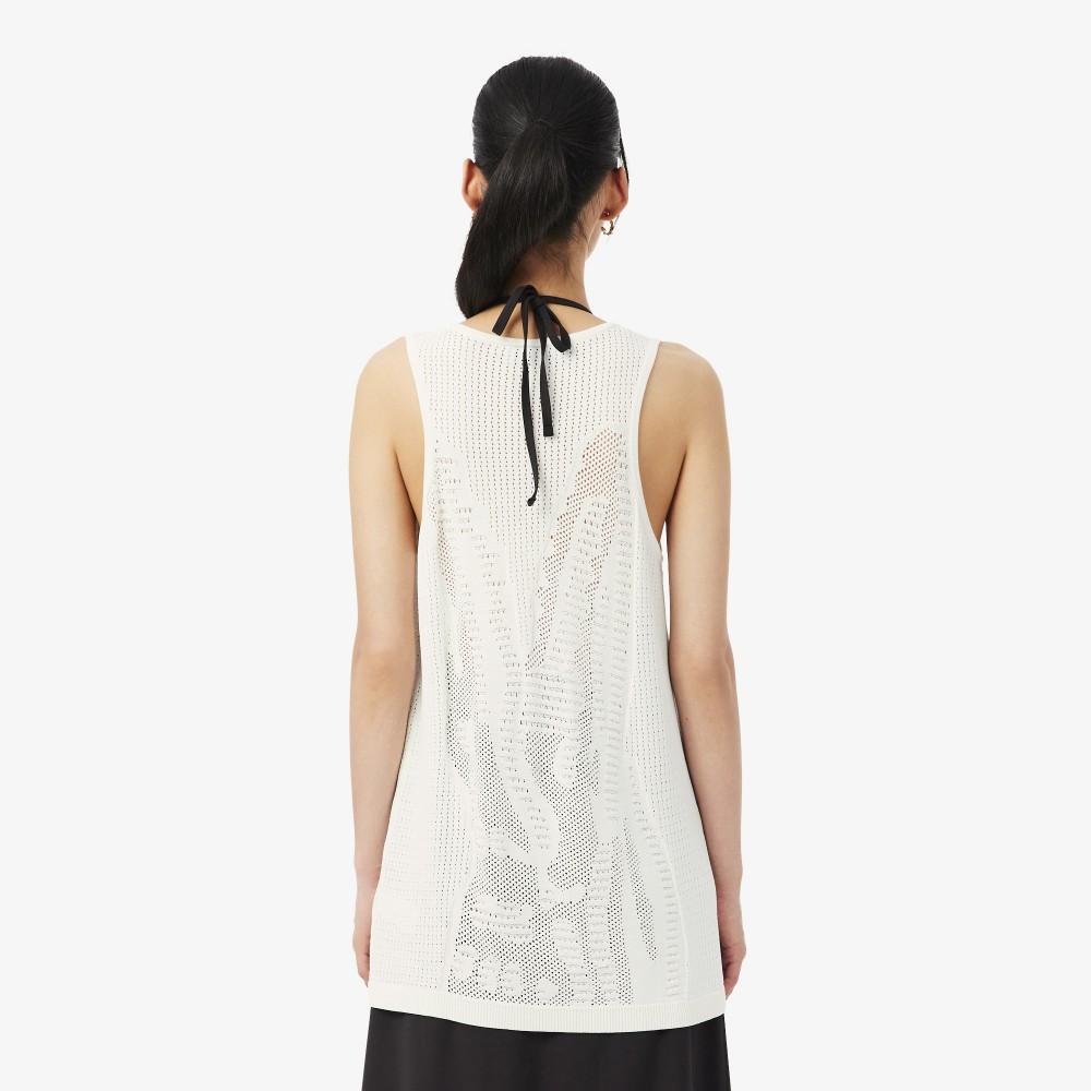 [Lacoste] Women's Mesh Sleeveless Sweater AF9854-56G70V