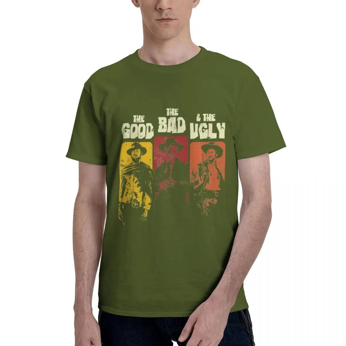 

The Good The Bad And The Ugly T Shirts Casual Tee Shirt Short Sleeve Crew Neck T-Shirt Novelty Funny Summer Clothing 4XL