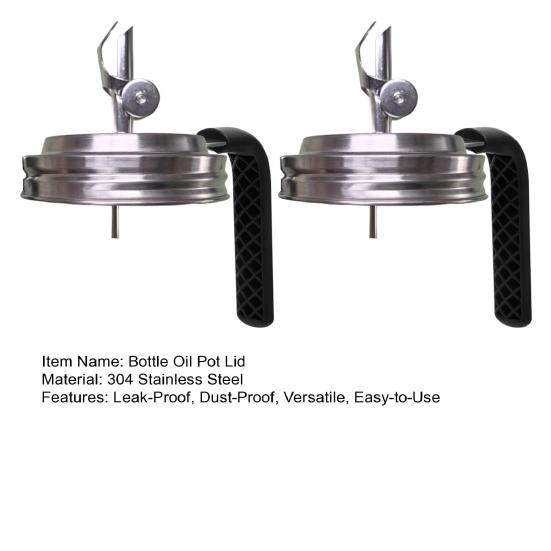 Mason Jar Pour Spout Lid for Ball Regular Mouth Jars Oil Dispenser Lid for Oil Vinegar Syrup Milk Stainless Steel Dust Caps