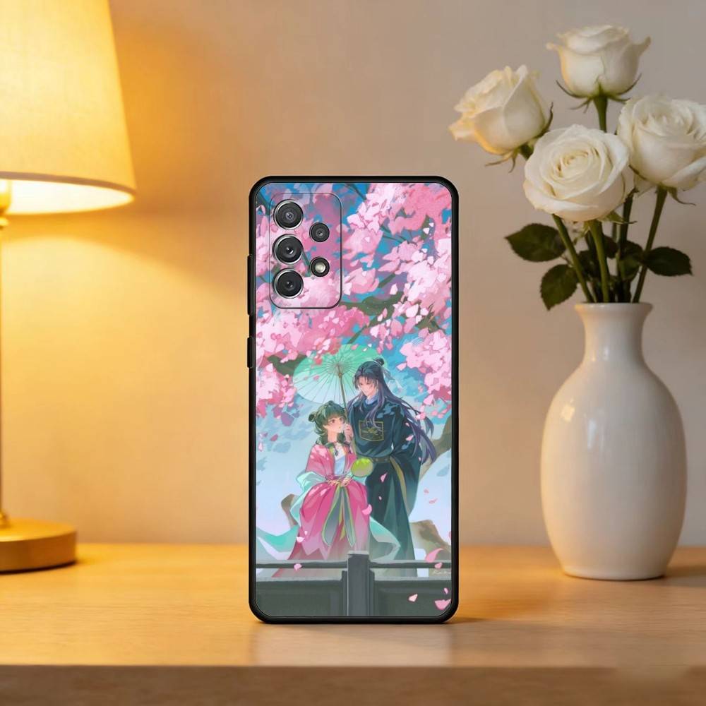 

The Apothecary Diaries Maomao Soft Silicone Black Cover Phone Case For Samsung Galaxy A73,A72,A71,A70,A53,A52,A51 Samsung a53 5g