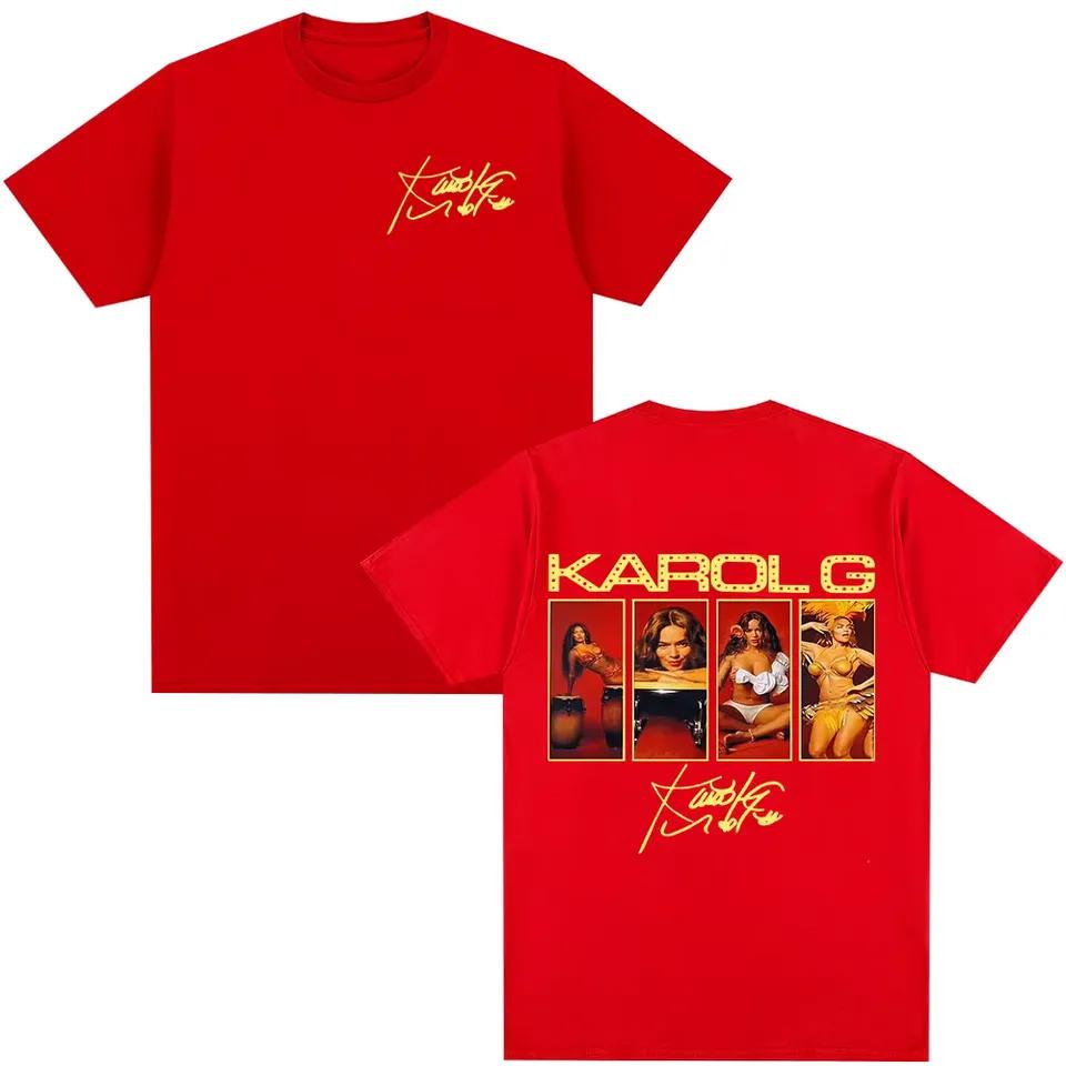 Karol G Tropicoqueta Unisexs TShirt Summer New Cotton Unisex Casual Street Classic Loose YK Harajuku Quality Shirt