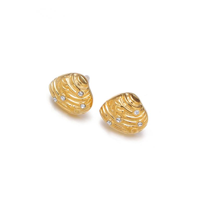 18K Gold Stainless Steel Flower Shell Beach Earrings
