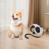 Lightweight Retractable Dog Leash One-Handed Operation Outdoor Night Walking with LED Light & Waste Bag Dispenser