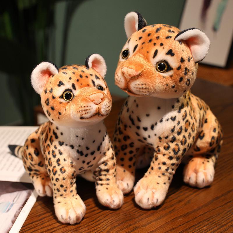 Leopard Doll Small Leopard Spotted Snow Leopard Plush Toy Children's Zoo Doll Ornaments for daily use