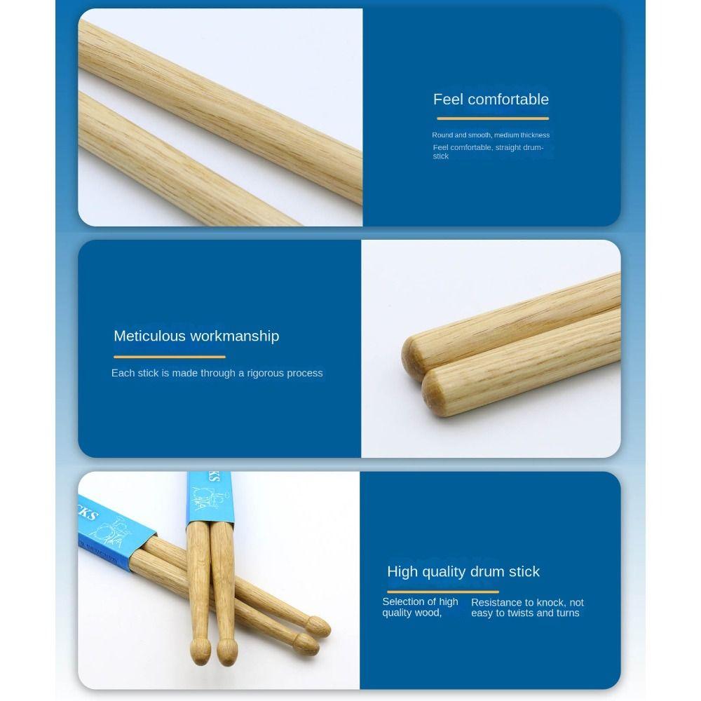 1 Pair Drum Sticks Wood Instrument Accessories Classic Drumsticks  Drum