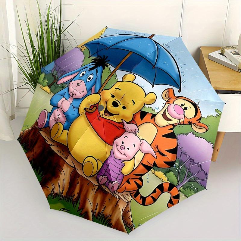 

1 Auto Open Pooh Bear, Tigger Themed Colorful 8-rib Portable Umbrella for Men and Women, A Compact Commuting Companion Suitable for Daily Dr