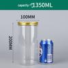 100-Opening Transparent PET Plastic Jar with Aluminum Lid for Kitchen Spices, Nuts, and Snacks