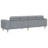 Living Room Sofa Light Grey 250 X 77 X 76 Cm Polyester