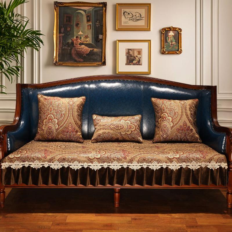 American Sofa Cushion Home Luxury Anti-slip Slipcover Four Seasons Universal Living Room Sofa Cover European Chenille Cushion