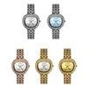 Womens Elegant Rhinestone Wrist Watch Waterproof Classic Roman Dial Ladies Dress Watch Alloy Strap