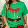 Elfenkostüm-Shirt, Weihnachtsfeier-T-Shirt, Elfenanzug, Lustiges Weihnachts-Shirt