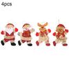 4PCS christmas decorations Plush Dolls Dancing Doll Pendant for Xmas Tree Holiday Decoration Santa Snowman Elk Bear Style