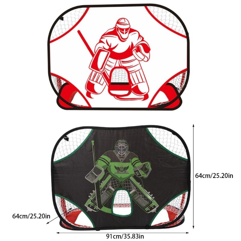 Strong Fabric Polyster Ice Hockey Practice Goal Highlighting Goalkeeper Plan For Better Accuracy And Realistic Exercises