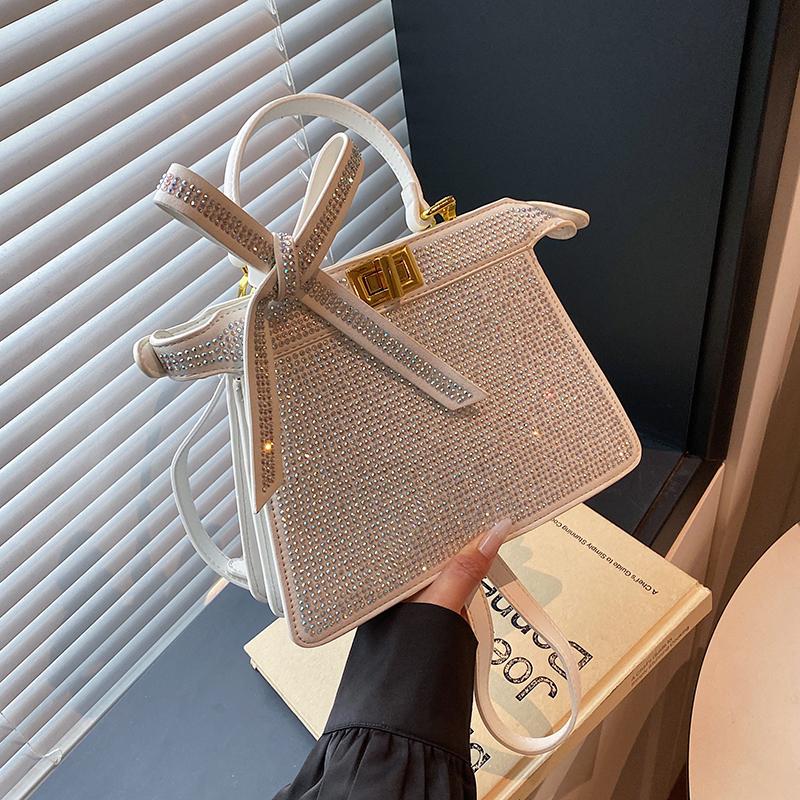 European and American New Diamond-encrusted Handbag Fashionable Retro Full Diamond Shoulder Messenger Chain Women's Bag