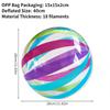 Colorful Dots & Stripes Pvc Inflatable Ball - Transparent Printed Toy For Pool Parties, Family Games, Kids Play, Indoor/Outdoor