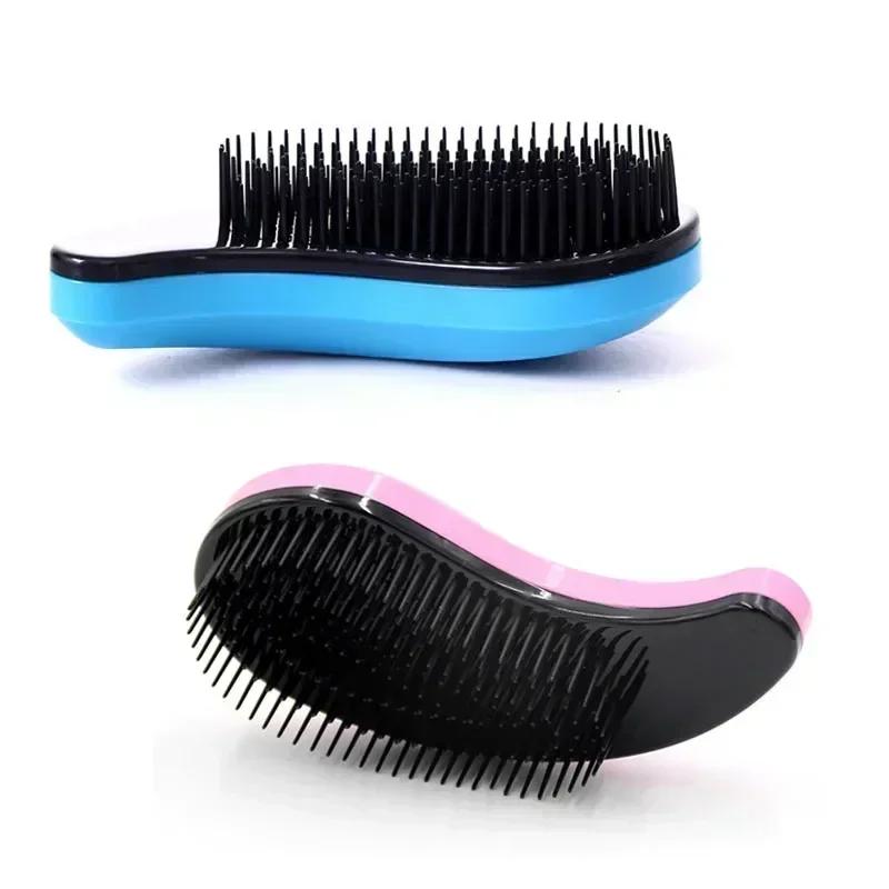 Popular Baby Kids And Women Detangling Hair Brush Combs Salon Gentle Counter-Static Brush Tangle Wet Dry Bristles Handle Tangle Curly