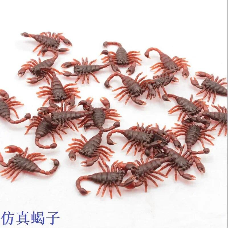 10pcs/lot Lifelike Simulation Fake Rubber Scorpion Gecko Centipede Cockroach Toy Prank Funny Trick Joke Toys