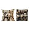 Cartoon Donkey Pillow Cover Zippered Cute Animal Pillowcase Decorative Throw Pillow Cover for Car Sofa Couch Bedroom