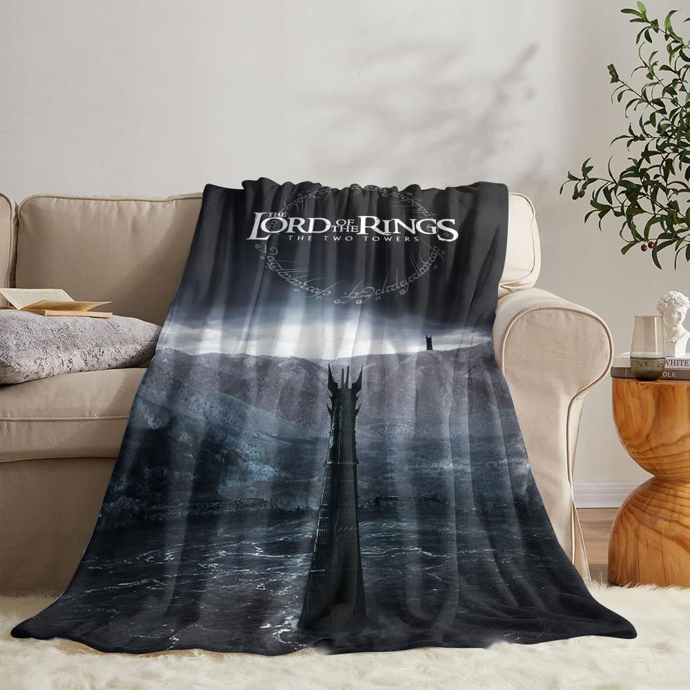 GUOYU Blanket Middle Earth Map Throw Soft Flannel Throw Summer Blanket Lightweight Cozy Nap Blanket for Sofa Bed Travel