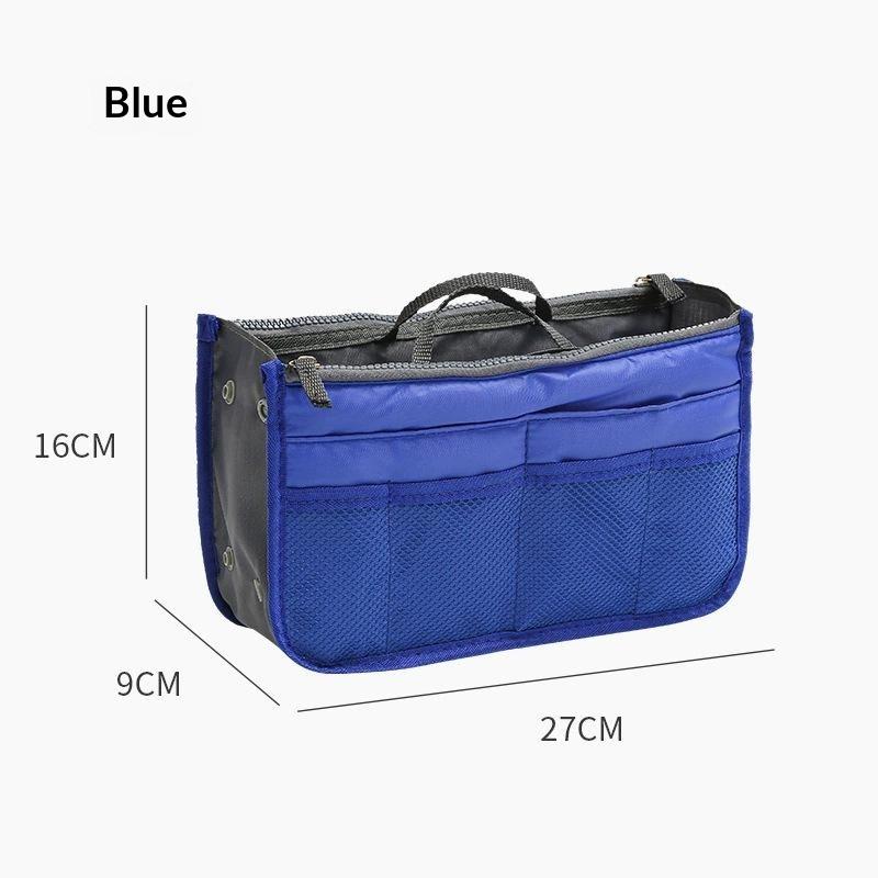 Borsa portaoggetti pieghevole multifunzionale N$ con doppia cerniera, grande capacità, organizer per riporre, borsa per la classificazione di trucchi e articoli da toeletta