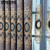 Chinese European Style Atmospheric Embroidered Blackout Curtains for Living Room Bedroom Study Window Curtains