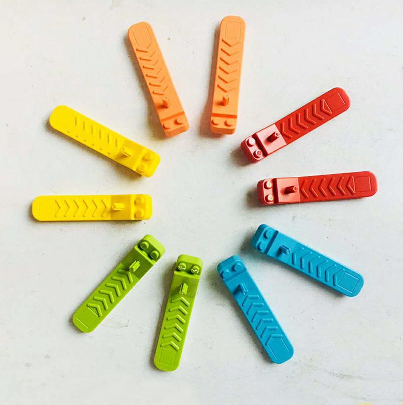5-Color Plastic Building Block Set with Disassembly Tool & Dust Brush 50pcs/Bag