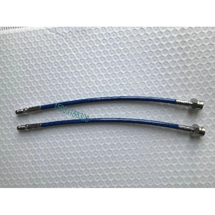 PU Covered Motorcycle Brake Oil Hose Line Stainless Steel Braided PTFE Pipe With Hexagonal Joint And Outer Filament