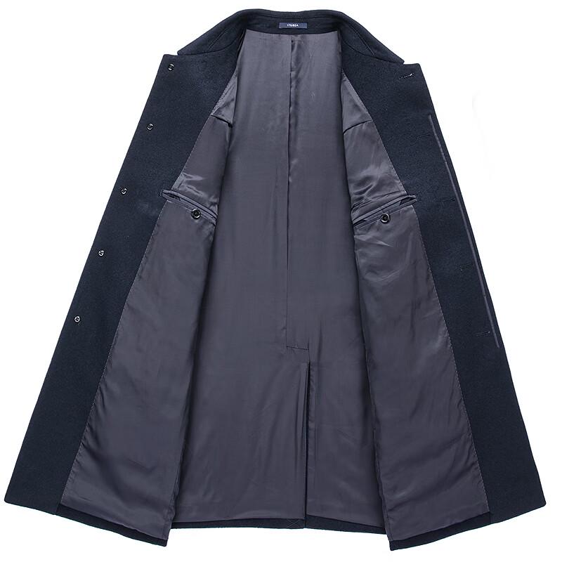 FAPAI Men's Cashmere & Wool Blend Lapel Overcoat