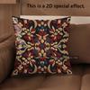 2D Intricate Floral Pattern Decorative Pillow Covers Pattern Cushion Cover Suitable For Sofa Bedroom Car Pillow Cover