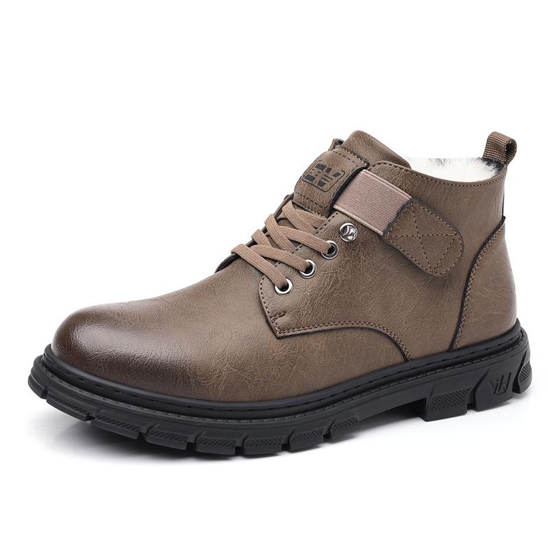 

Martin boots men s 2025 new autumn and winter tooling high-top shoes retro fashion leather boots men s mountaineering boots men 44