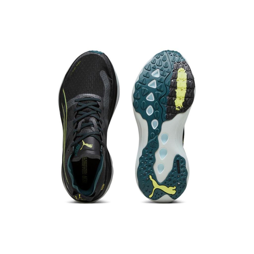 Puma ForeverRun Nitro Winter Black Malachite Yellow Men Sneakers Yellow-Burst 378472-01