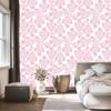 Wallpaper Flowers white, powder pink background for living room and bedroom 50x1000