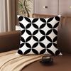 4Pc Black And White Geometric Pattern Pillow Coversuitable For Sofa Car Bedroom Decorative Cushion Cover Pillow Cover