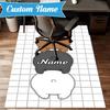 Custom Name Friends Forest Brown Bear Rug for Living Room, Game Rooms, Office, Bedroom, Floor Mat Playful Design, fan gifts Christmas decor