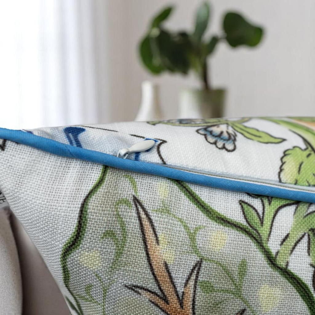 Eurasia Decor Reuben Floral Printed Decorative Cushion Cover – Cotton Blend