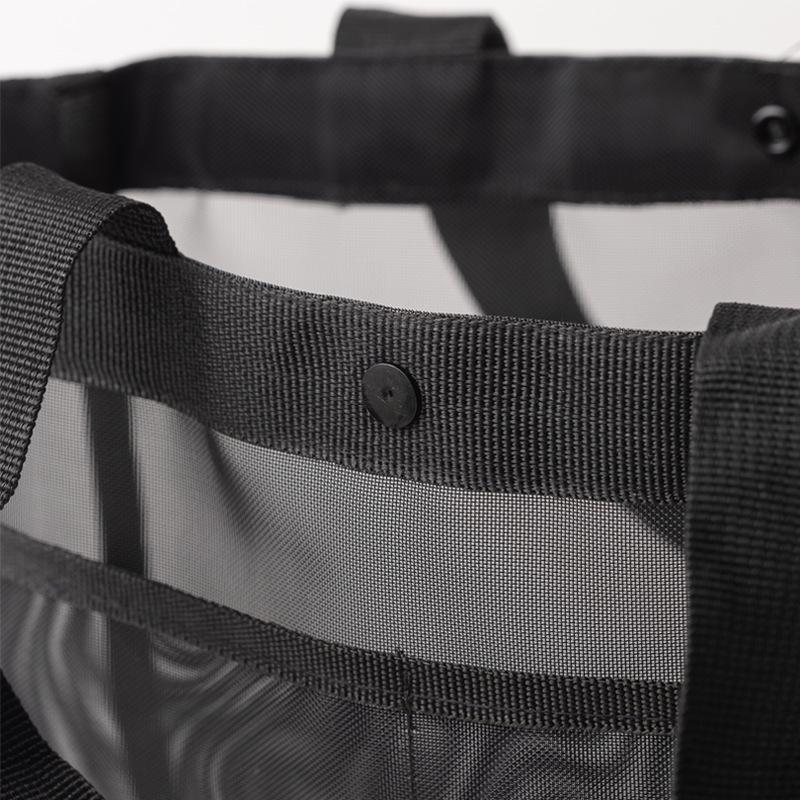 

Сумка из нейлоновой сетки большой вместимости, портативная сумка через плечо для шопинга, пляжа или отдыха на природе