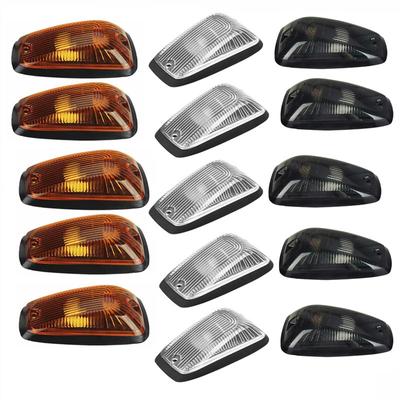 5 יחידות מעושן שקיפות שחורה עדשה אדומה LED מנורות סימון גג תא תא מנורות אורות ריצה עליונים לשברולט GMC 1988-2002 משאית שטח