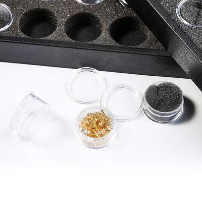 25/ 50 Grids Gem Display Case Diamond Storage Box Small Round Plastic Containers Box Jewelry Organizer Container with Foam