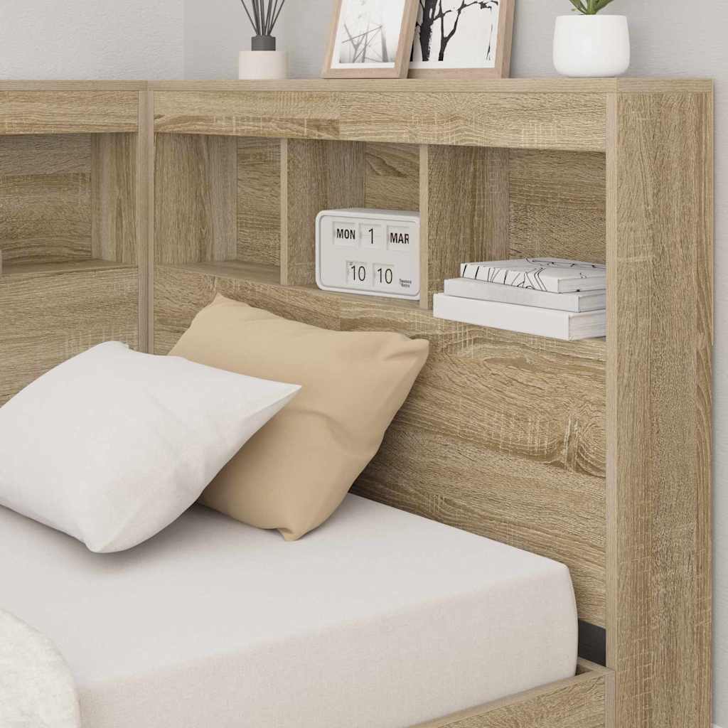 Bookshelf Bed Sonoma Oak 75 x 190 cm Particleboard
