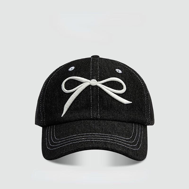 Washed Baseball Cap with 3D Bow
