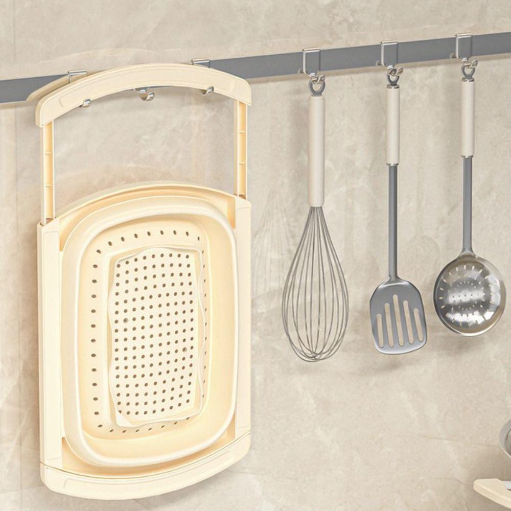 Large Capacity Fruit Vegetable Washing Basket Foldable Bottom Collapsible Colander  Countertop