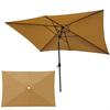 Outdoor Rectangular Parasol Cloth Garden Patio Sunshade Rainproof Sun Umbrella Replacement Cloth Heavy Duty Replacement Canopy