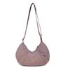 Borsa a tracolla casual in nylon da donna con chiusura a cerniera e tasca per telefono
