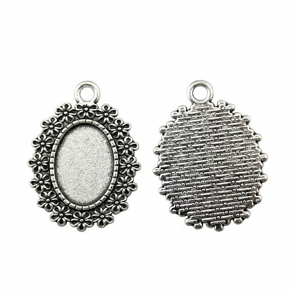 Bezel Connectors For Resin Crafts Fit Oval 13x18mm Photo Glass Dome Frames