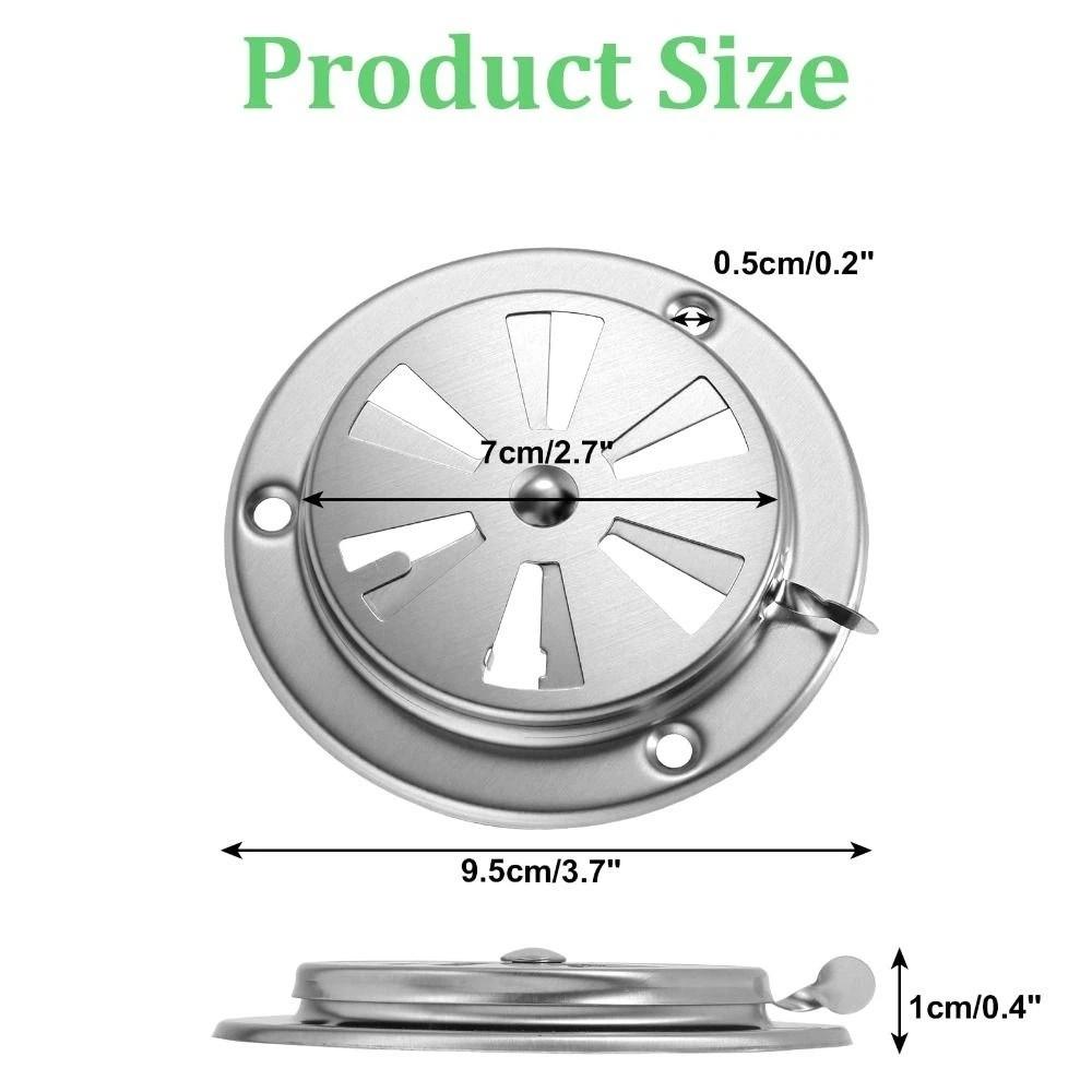 Heat Resistant Air Vent Grille Adjustable Stove Air Vent BBQ Grill Smoker  Ducting Ventilation