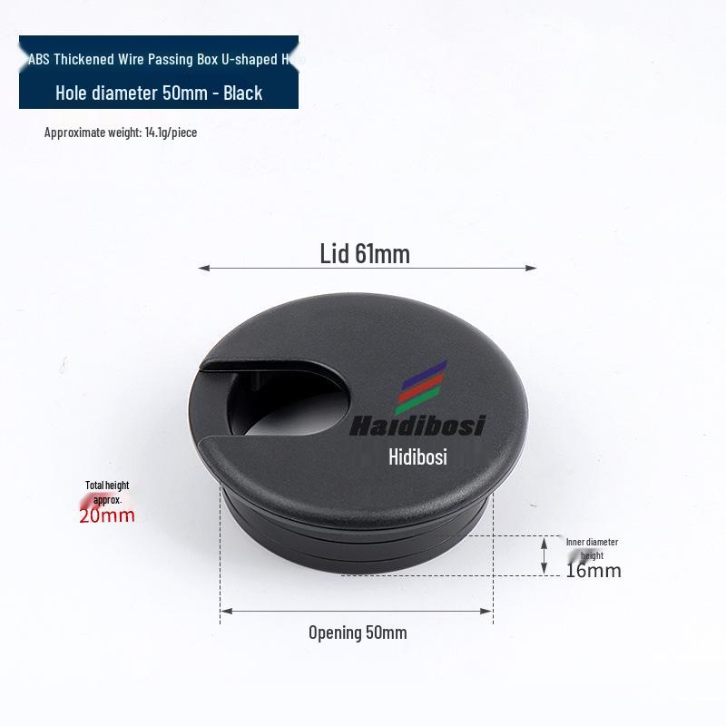 ABS Plastic Round Cable Hole Cover for Desk and Furniture