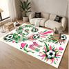 Soccer Theme Soft Crystal Velvet Rug Custom Name & Text Print Non Slip Floor Rug for Bedroom Living Room