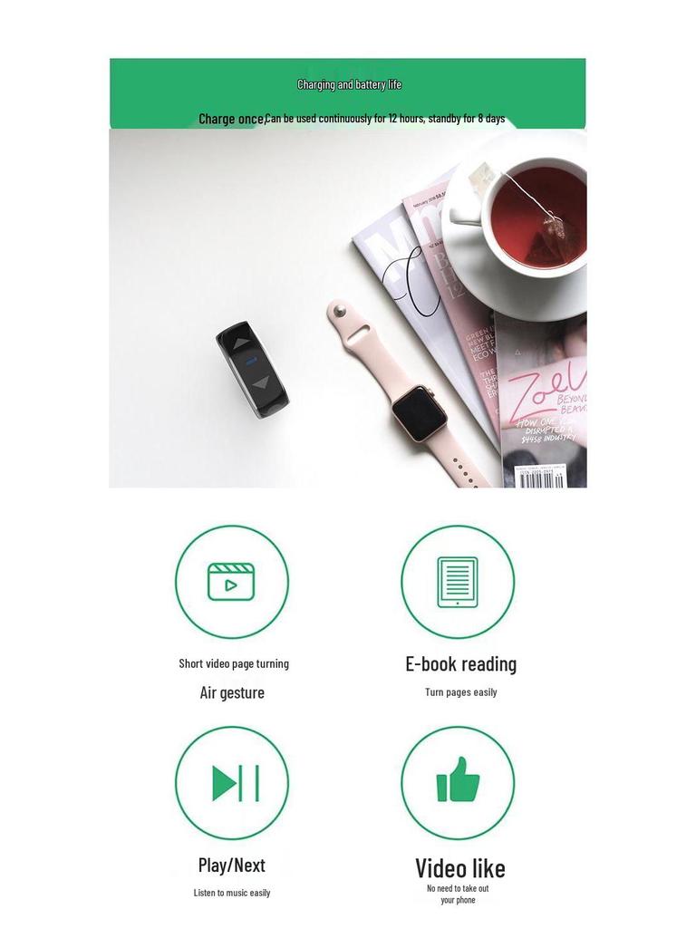 Bluetooth Remote Smart Ring for Mobile Video and Travel